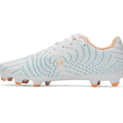 Under Armour Shadow Select 4 Gras Voetbalschoenen (FG) Wit Donkerblauw Azuurblauw Oranje