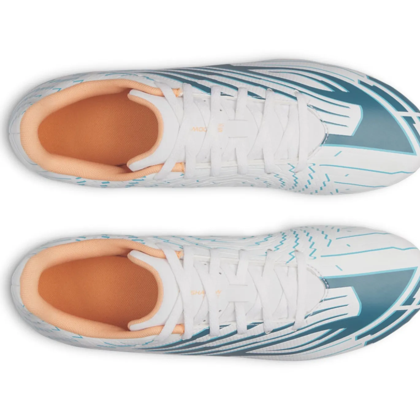 Under Armour Shadow Select 4 Gras Voetbalschoenen (FG) Wit Donkerblauw Azuurblauw Oranje