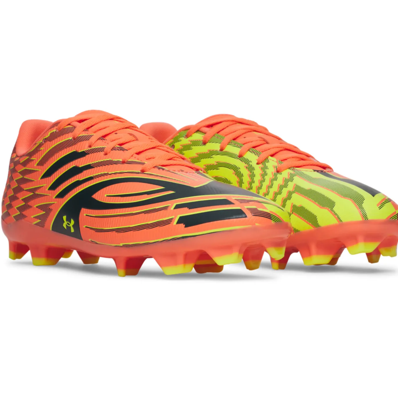 Under Armour Shadow Select 4 Gras Voetbalschoenen (FG) Oranje Geel Zwart