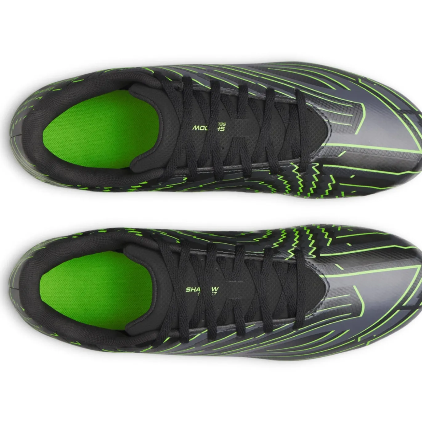 Under Armour Shadow Select 4 Gras Voetbalschoenen (FG) Zwart Metallic Black Neongroen