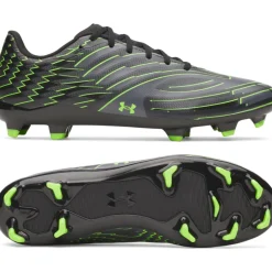 Under Armour Shadow Select 4 Gras Voetbalschoenen (FG) Zwart Metallic Black Neongroen