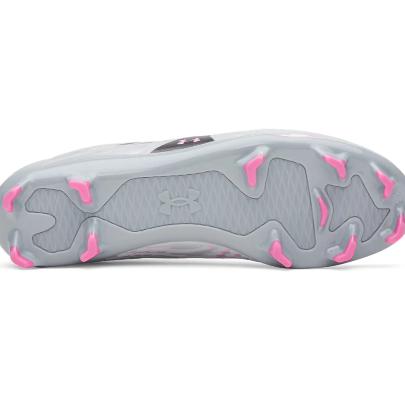 Under Armour Shadow Select 4 Gras Voetbalschoenen (FG) Grijs Zwart Roze