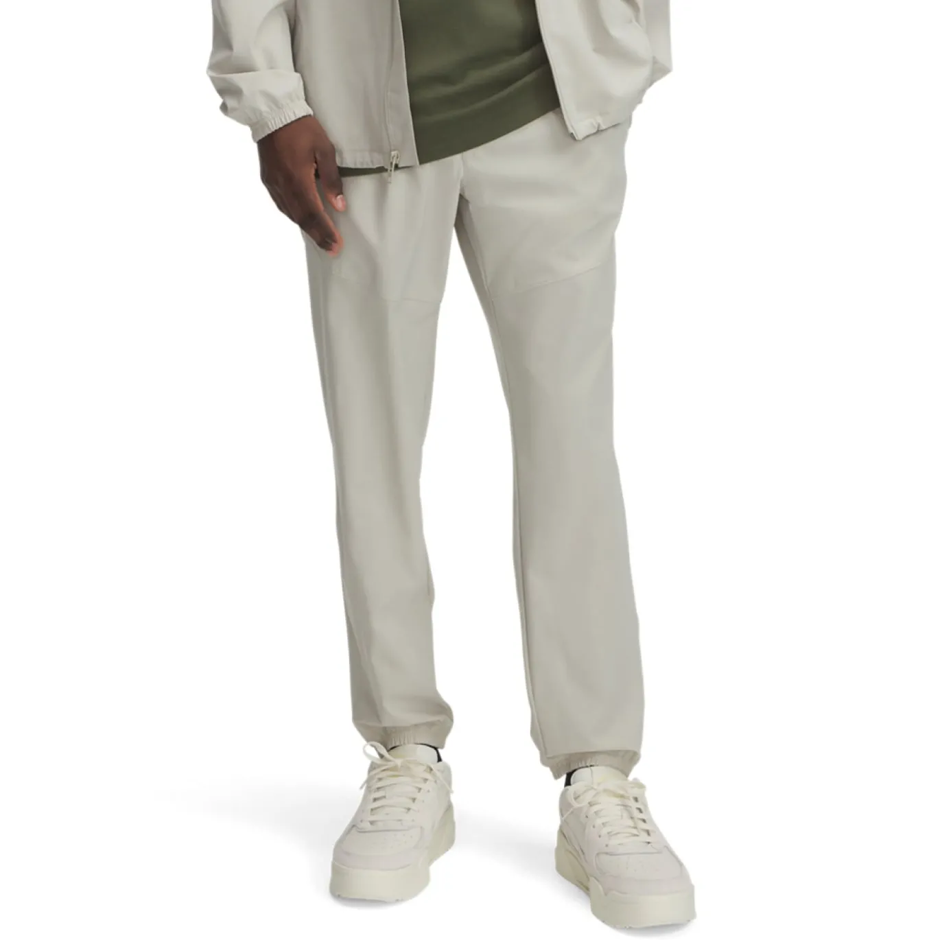 Under Armour Stretch Vibe Woven Trainingspak Full-Zip Beige Zwart