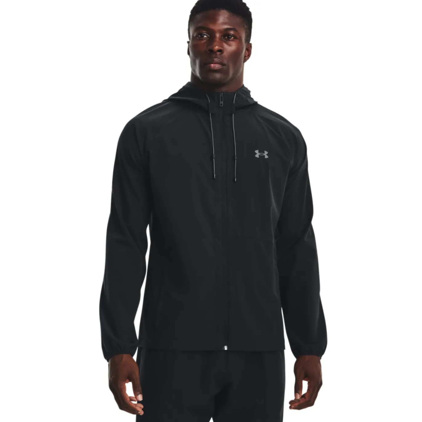 Under Armour Stretch Woven Hooded Vest Zwart Grijs