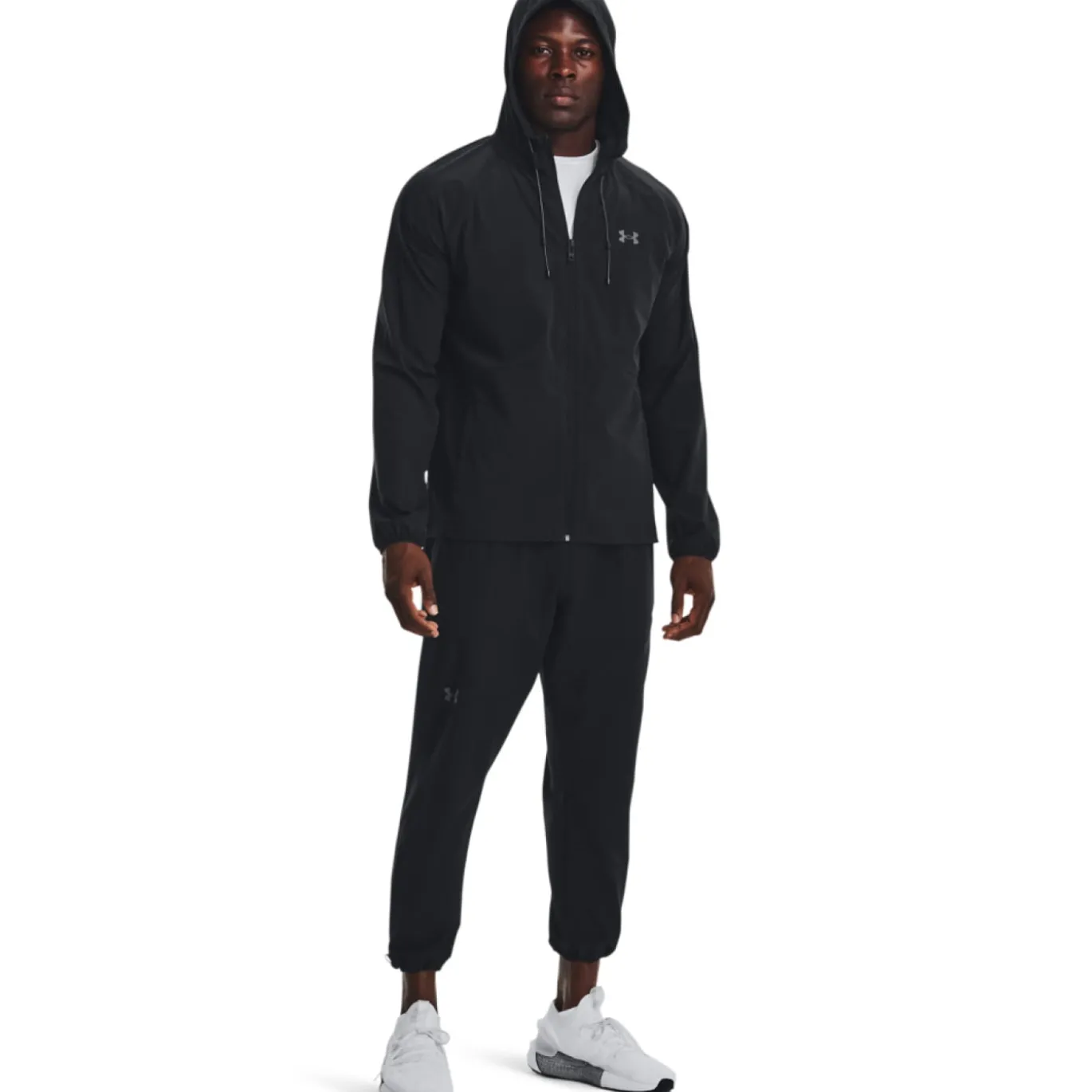 Under Armour Stretch Woven Hooded Vest Zwart Grijs