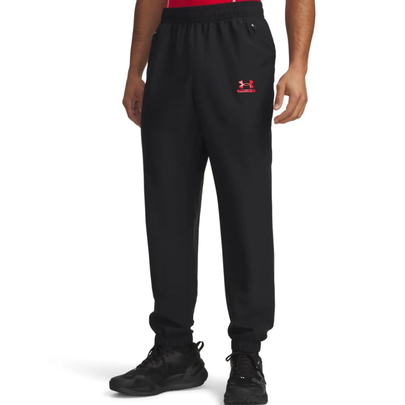 Under Armour Tech Sport Woven Trainingsbroek Zwart Rood