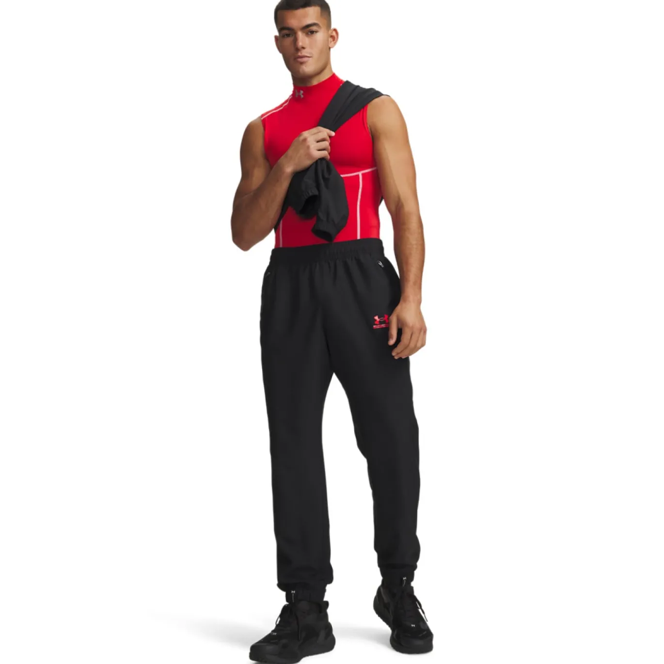 Under Armour Tech Sport Woven Trainingsbroek Zwart Rood