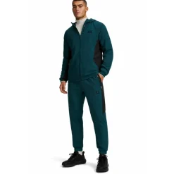 Under Armour Tech Sport Woven Trainingspak Full-Zip Donkergroen Zwart