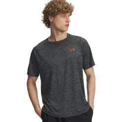 Under Armour Tech Textured Trainingsshirt Grijs Zwart Rood