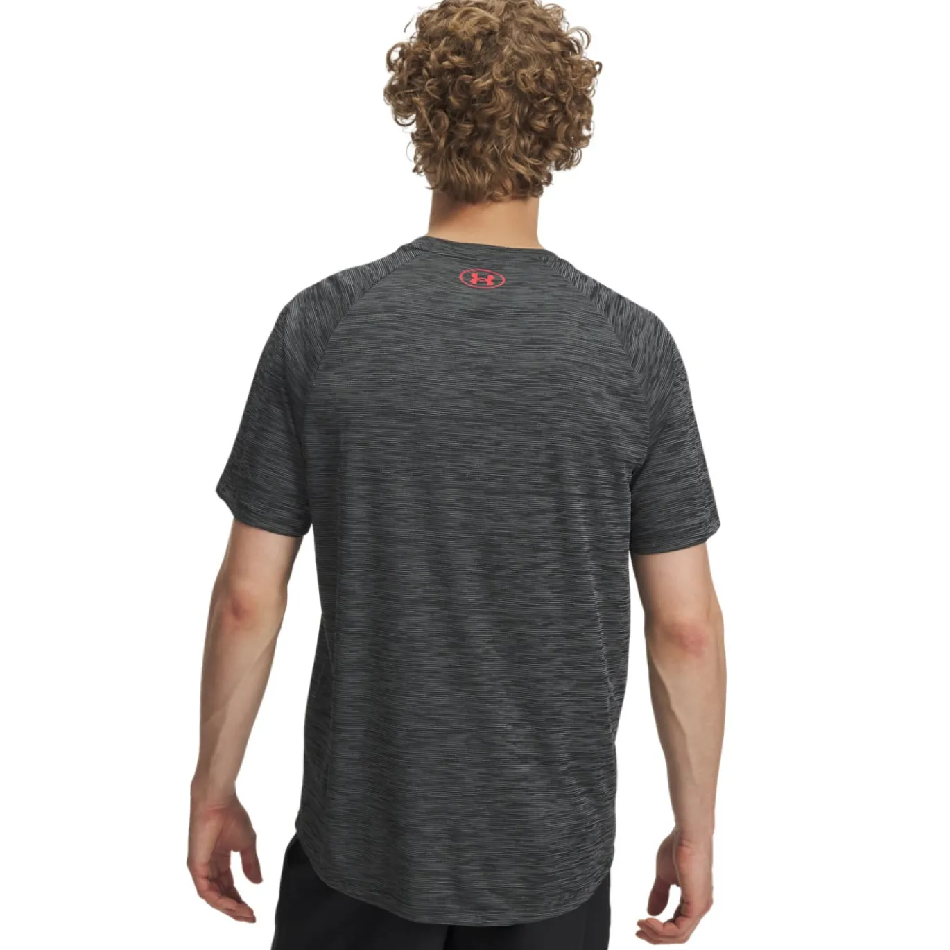 Under Armour Tech Textured Trainingsshirt Grijs Zwart Rood
