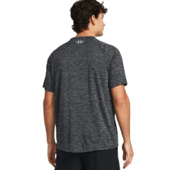 Under Armour Tech Textured Trainingsshirt Donkergrijs Zwart Wit