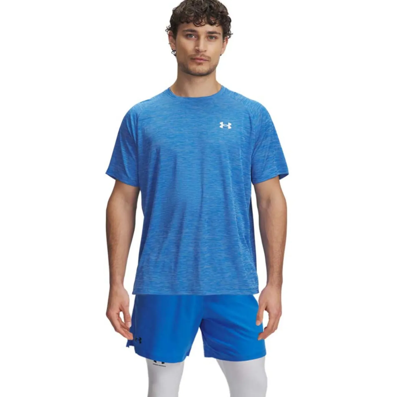 Under Armour Tech Textured Woven Trainingsset Donkerblauw Wit
