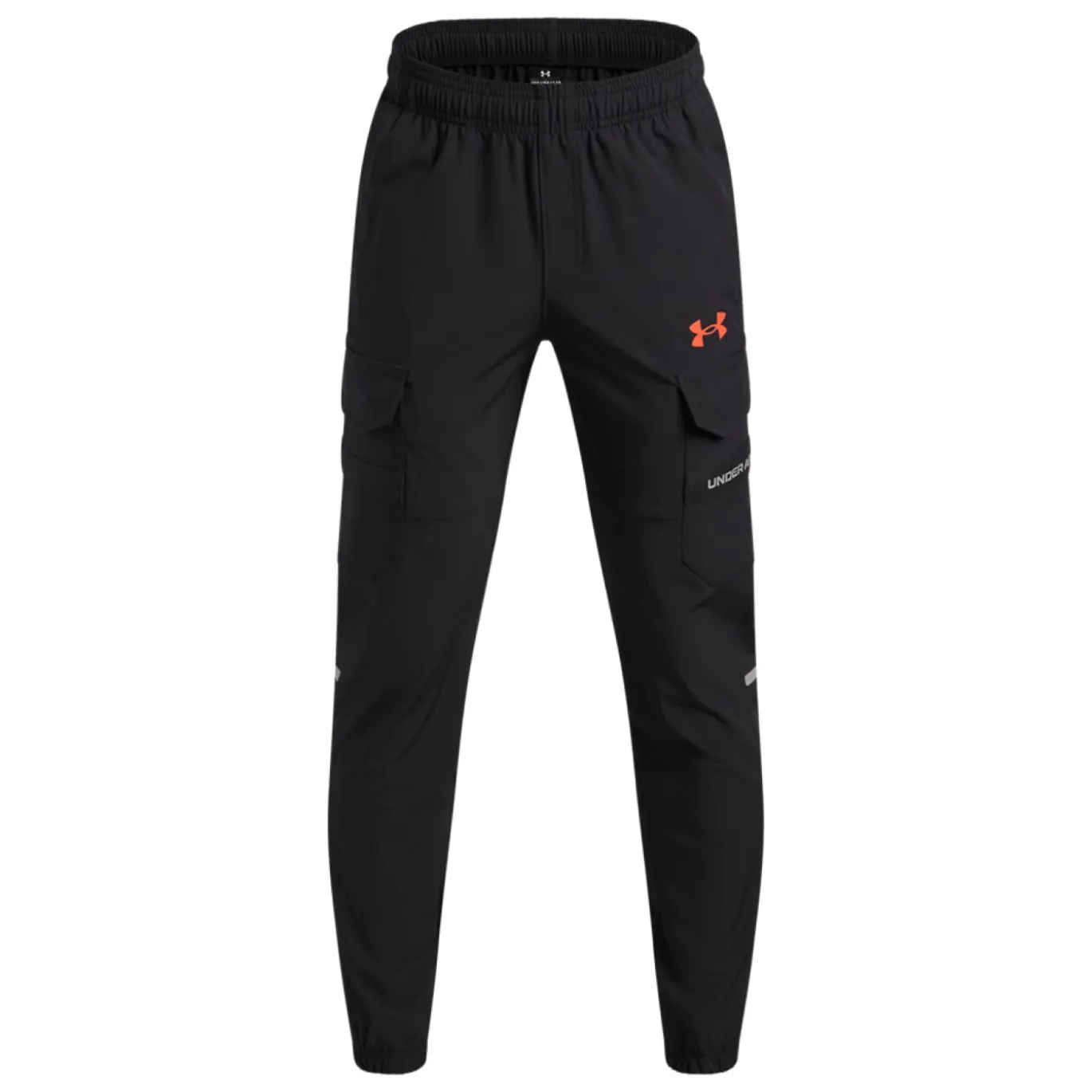 Under Armour Tech Utility Woven Cargobroek Kids Zwart Donkergrijs Rood