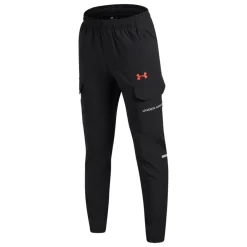 Under Armour Tech Utility Woven Cargobroek Kids Zwart Donkergrijs Rood