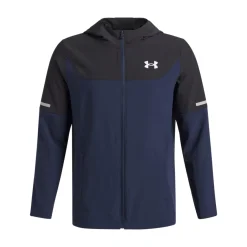 Under Armour Tech Utility Woven Trainingspak Full-Zip Kids Donkerblauw Zwart Zilver
