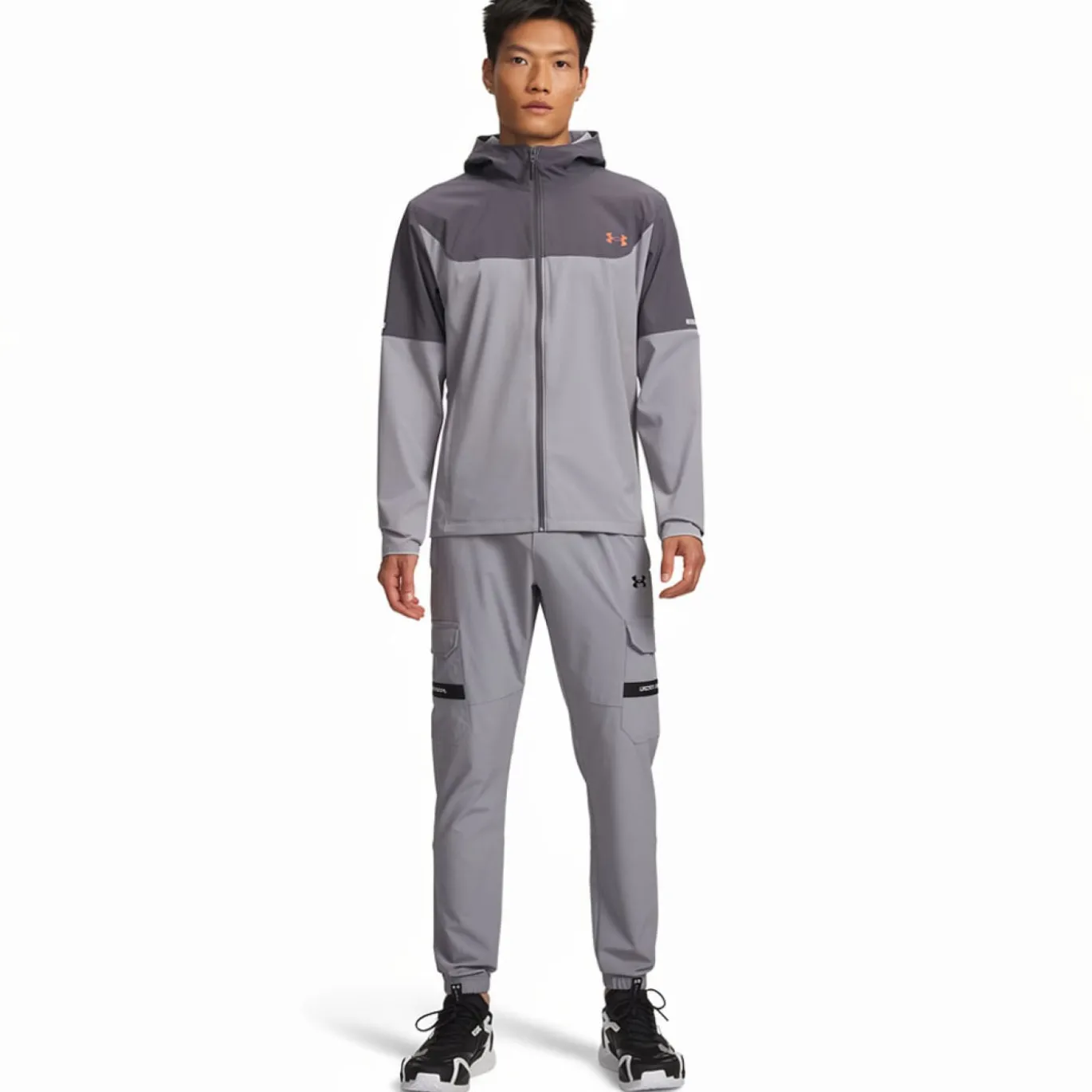 Under Armour Tech Utility Woven Trainingspak Full-Zip Lichtgrijs Grijs Zwart