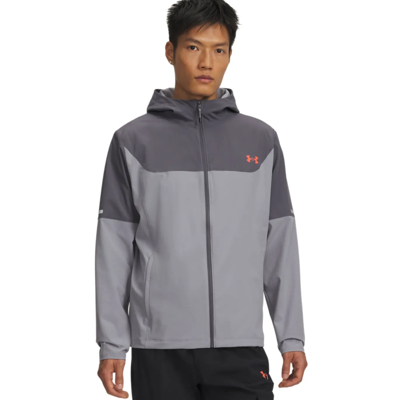Under Armour Tech Utility Woven Jack Lichtgrijs Grijs Rood