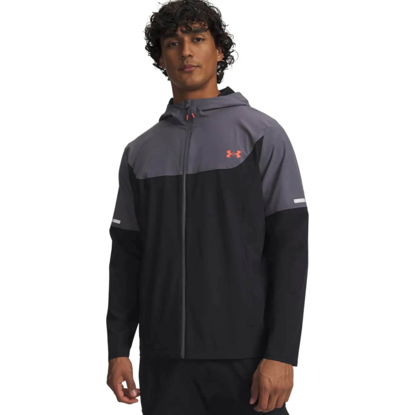 Under Armour Tech Utility Woven Jack Zwart Donkergrijs Zwart Rood