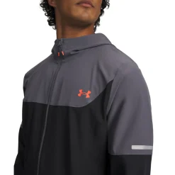 Under Armour Tech Utility Woven Jack Zwart Donkergrijs Zwart Rood