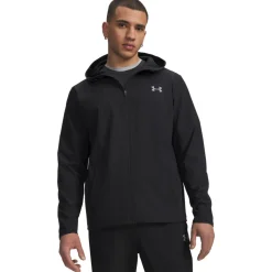 Under Armour Tech Utility Woven Jack Zwart Donkergrijs