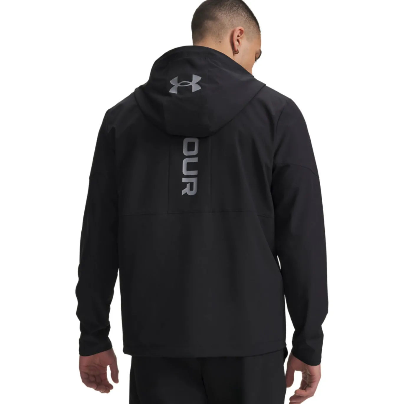 Under Armour Tech Utility Woven Jack Zwart Donkergrijs