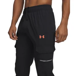 Under Armour Tech Utility Woven Cargobroek Zwart Donkergrijs Rood