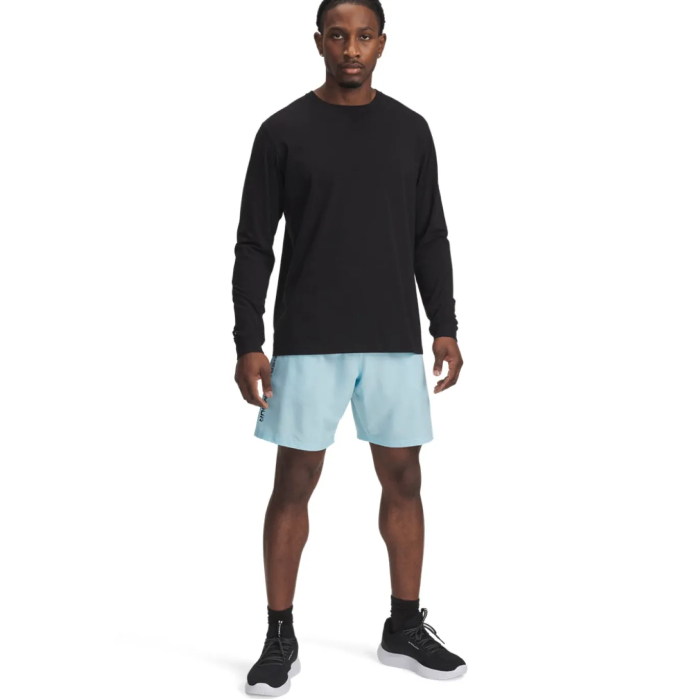 Under Armour Tech Woven Wordmark Trainingsbroekje Lichtblauw Wit