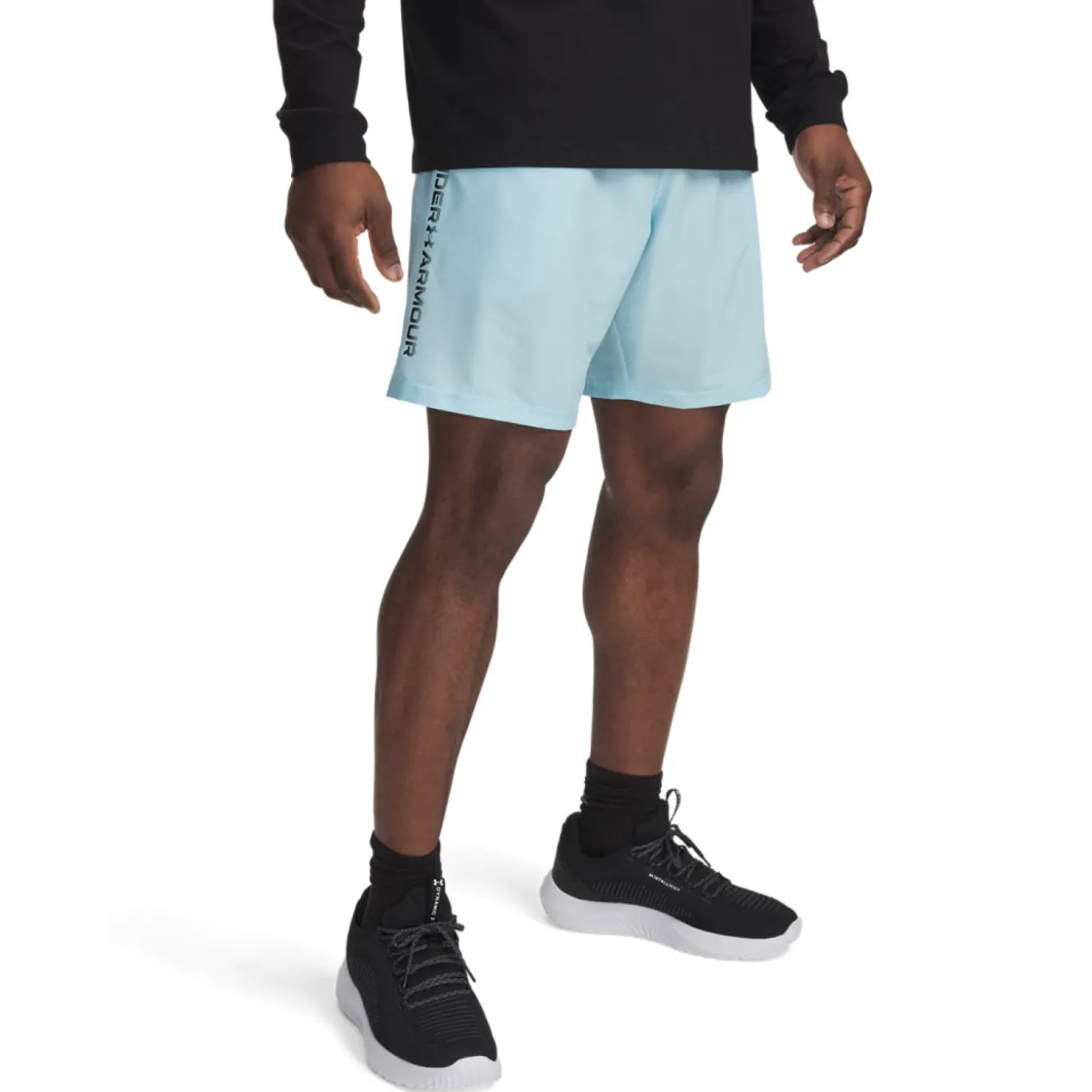 Under Armour Tech Woven Wordmark Trainingsbroekje Lichtblauw Wit