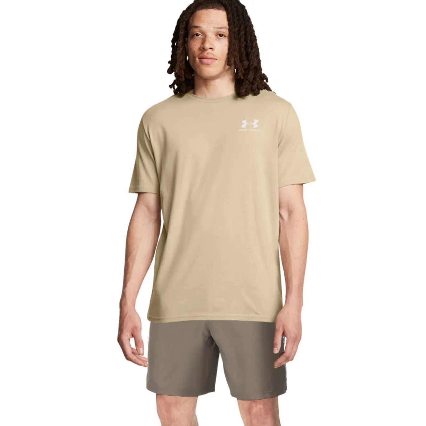 Under Armour Tech Woven Wordmark Zomerset Beige Bruin Wit