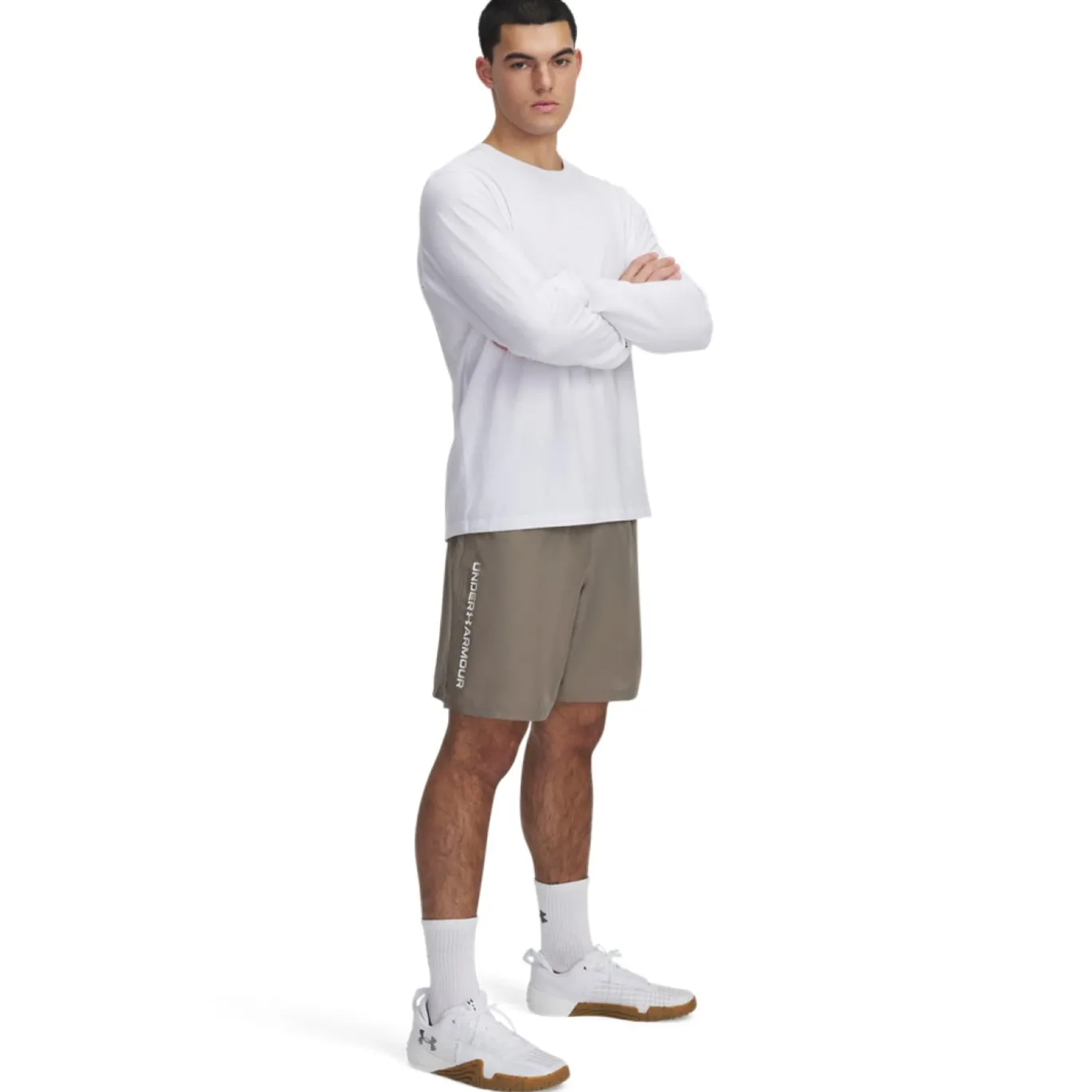 Under Armour Tech Woven Wordmark Trainingsbroekje Bruin Wit