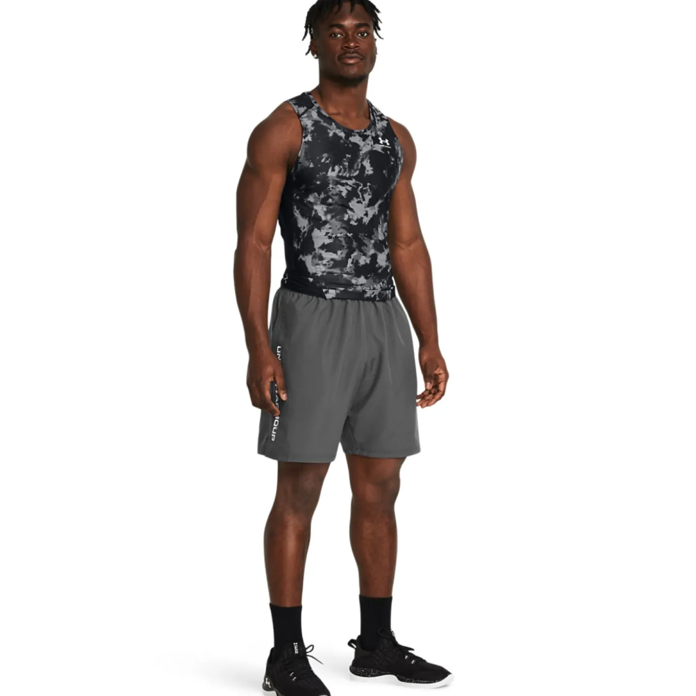 Under Armour Tech Woven Wordmark Trainingsbroekje Grijs Wit