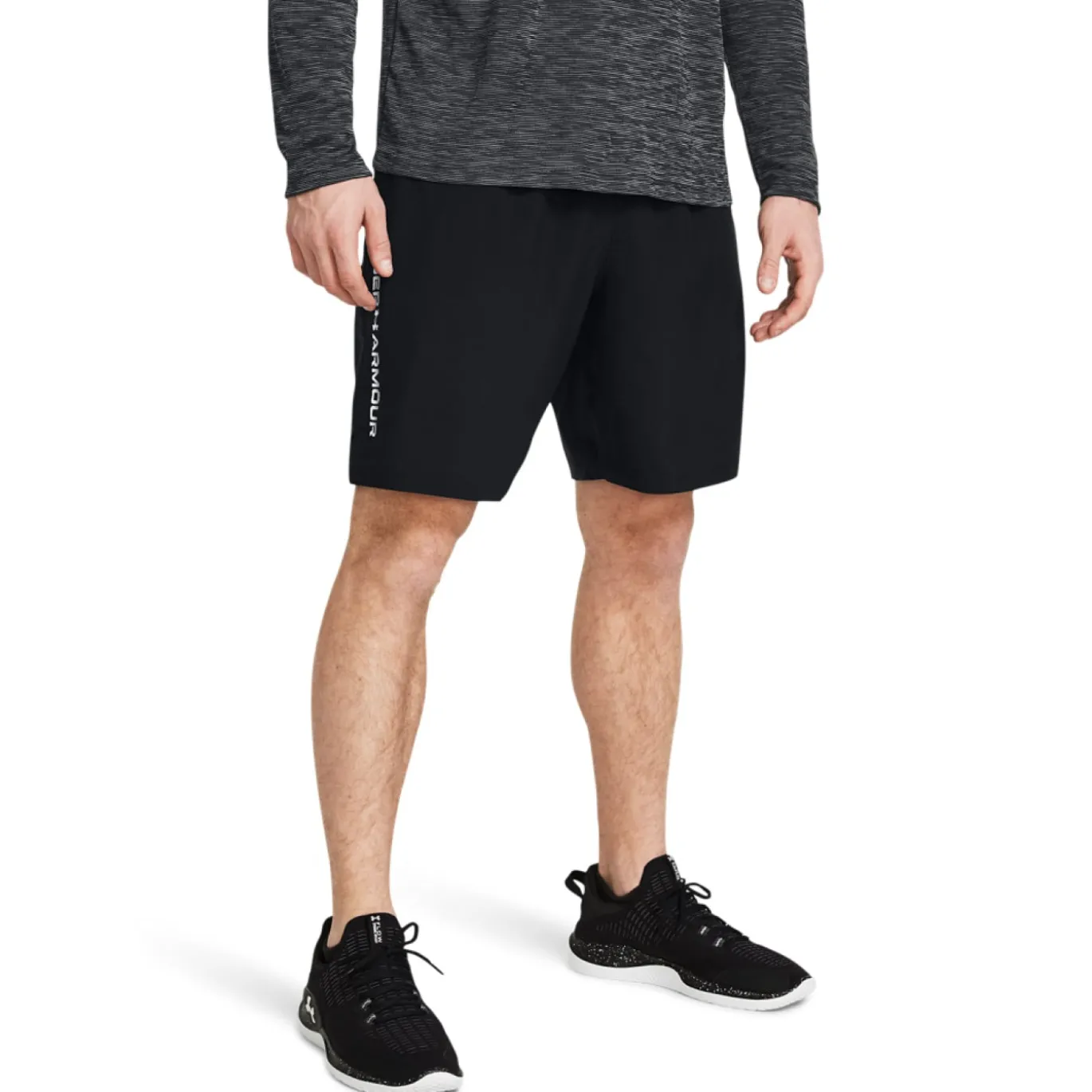 Under Armour Tech Woven Wordmark Trainingsbroekje Zwart Wit