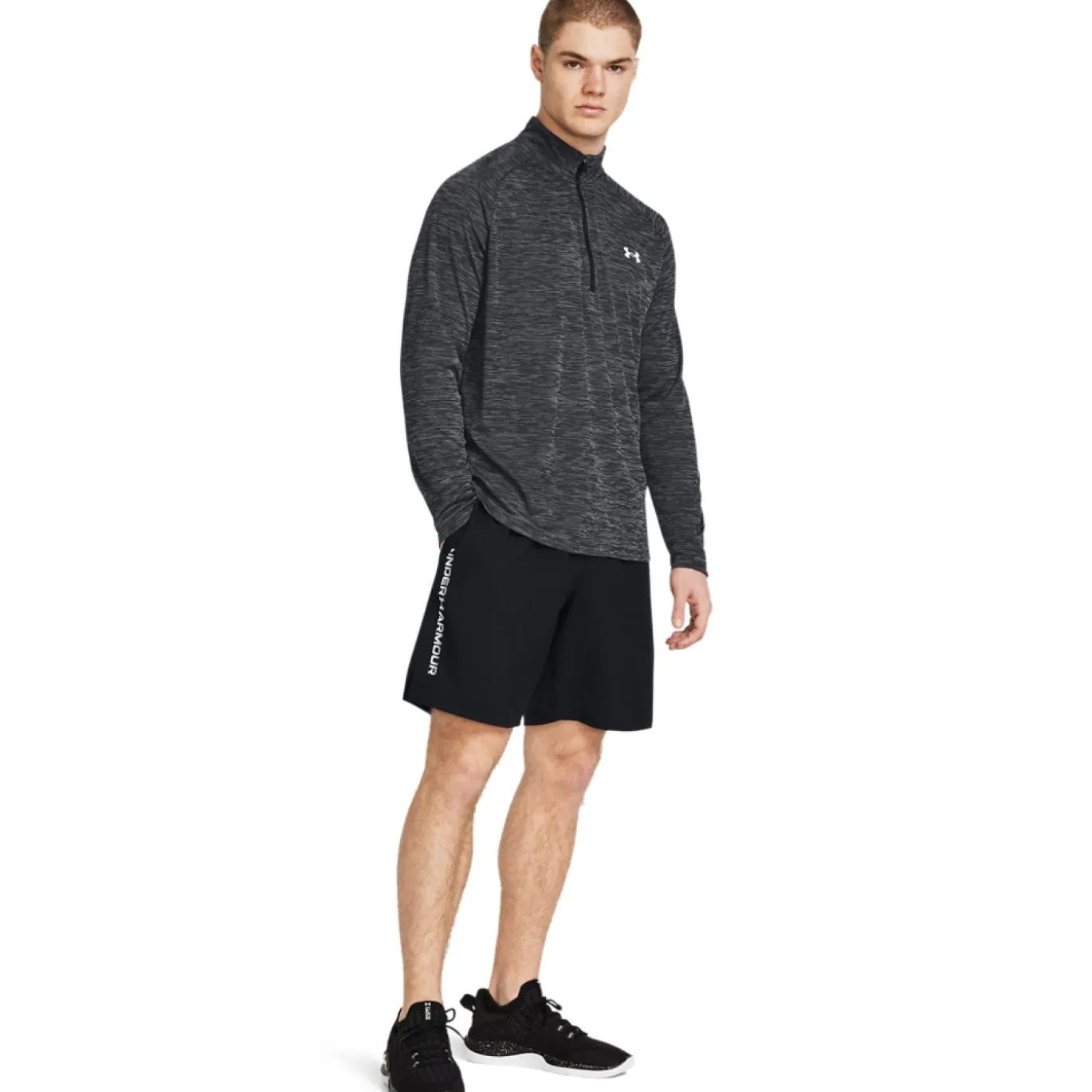 Under Armour Tech Woven Wordmark Trainingsbroekje Zwart Wit
