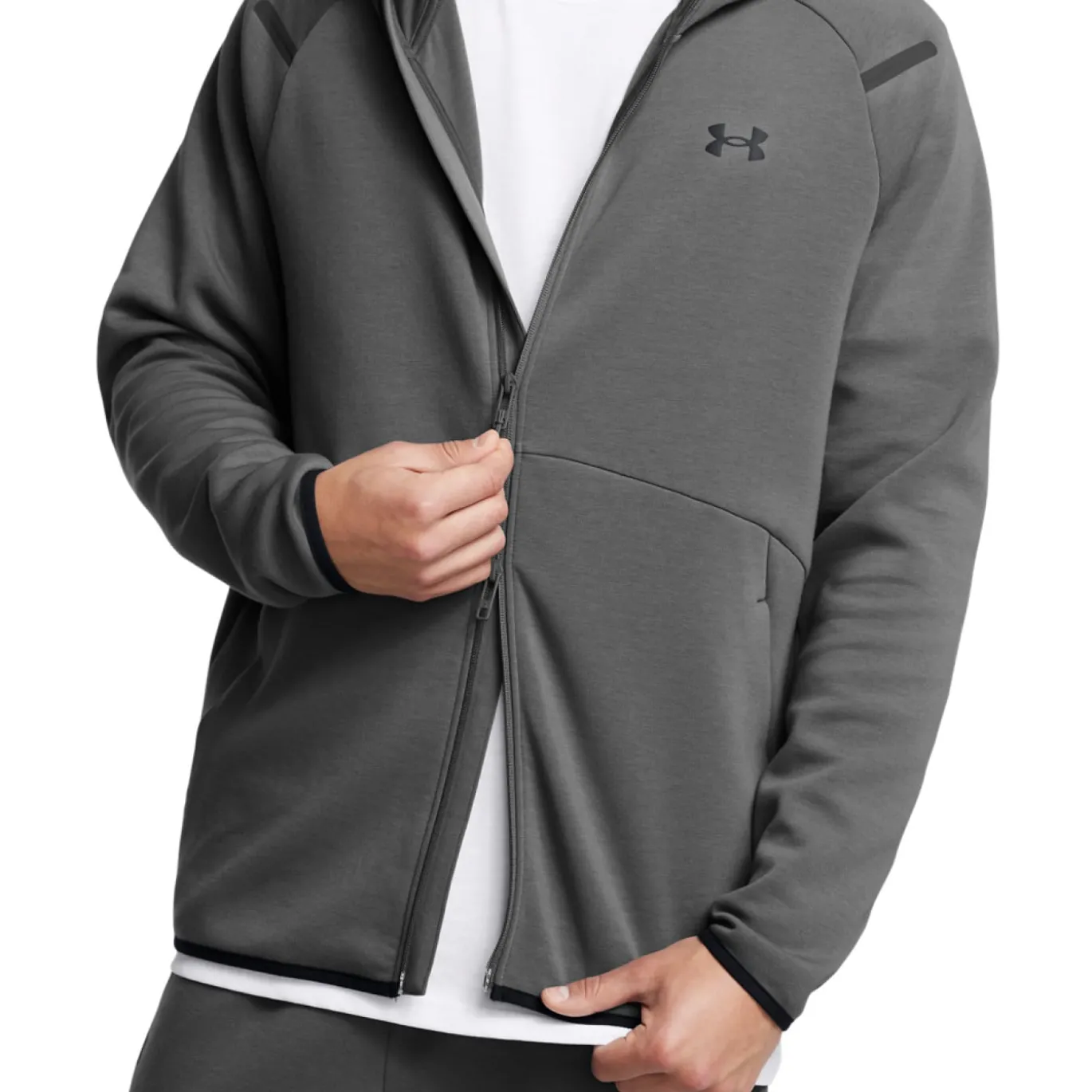 Under Armour Unstoppable Fleece Vest Donkergrijs Zwart