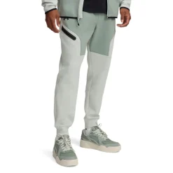 Under Armour Unstoppable Fleece Joggingbroek Grijs Mintgroen Zwart