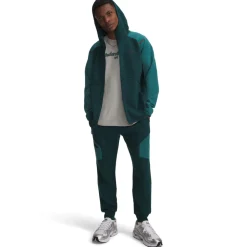 Under Armour Unstoppable Fleece Joggingbroek Donkergroen Groen Zwart
