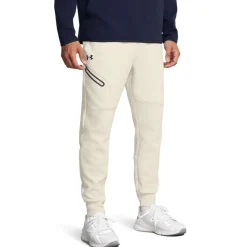 Under Armour Unstoppable Fleece Joggingbroek Wit Zwart