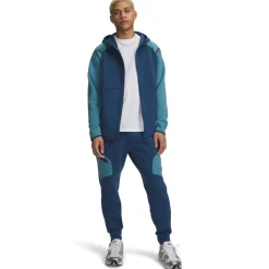 Under Armour Unstoppable Fleece Trainingspak Full-Zip Donkerblauw Lichtblauw