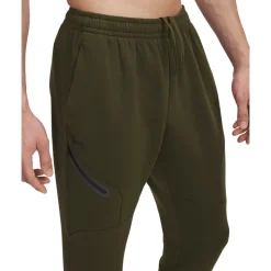 Under Armour Unstoppable Fleece Joggingbroek Donkergroen Zwart
