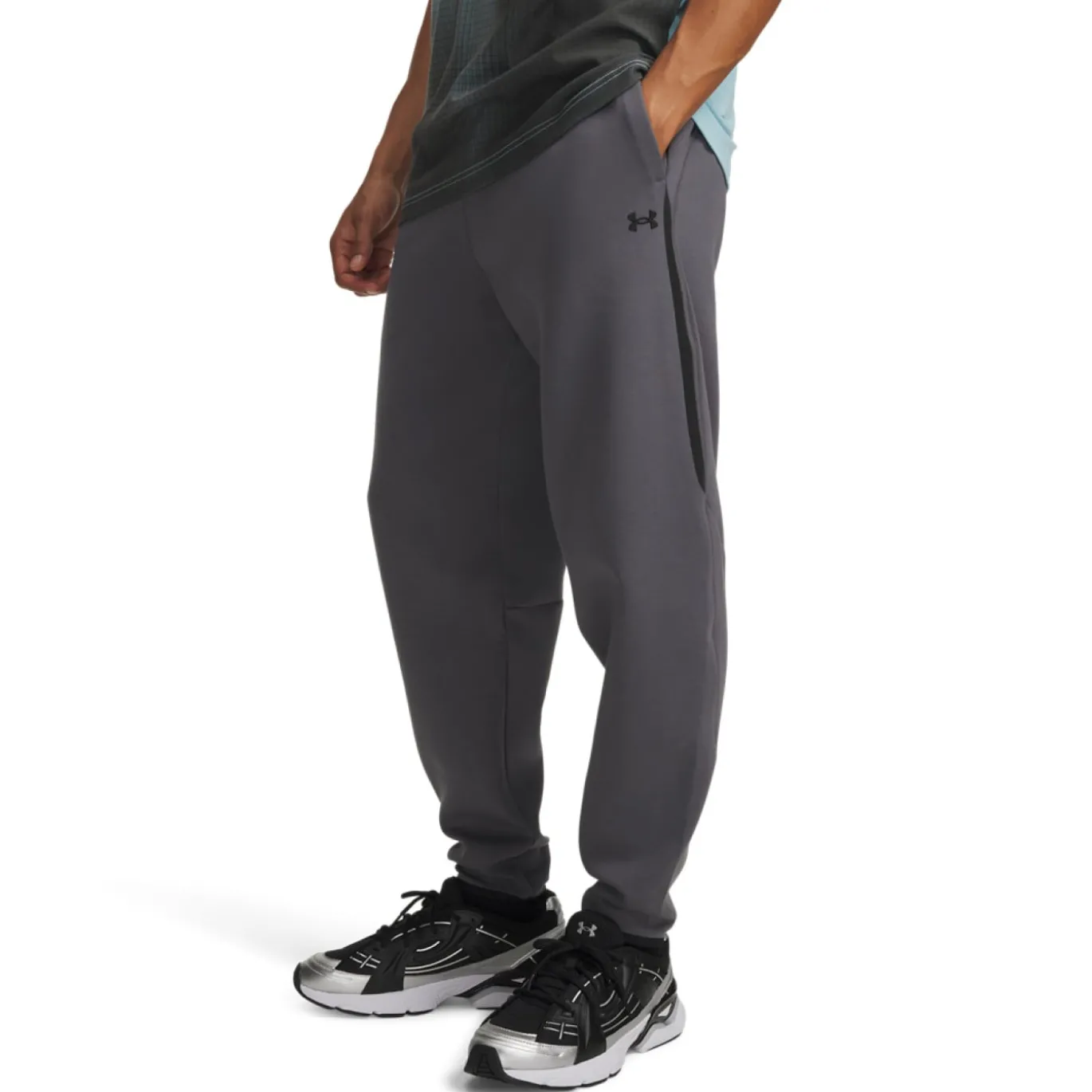Under Armour Unstoppable Fleece Joggingbroek Donkergrijs Zwart