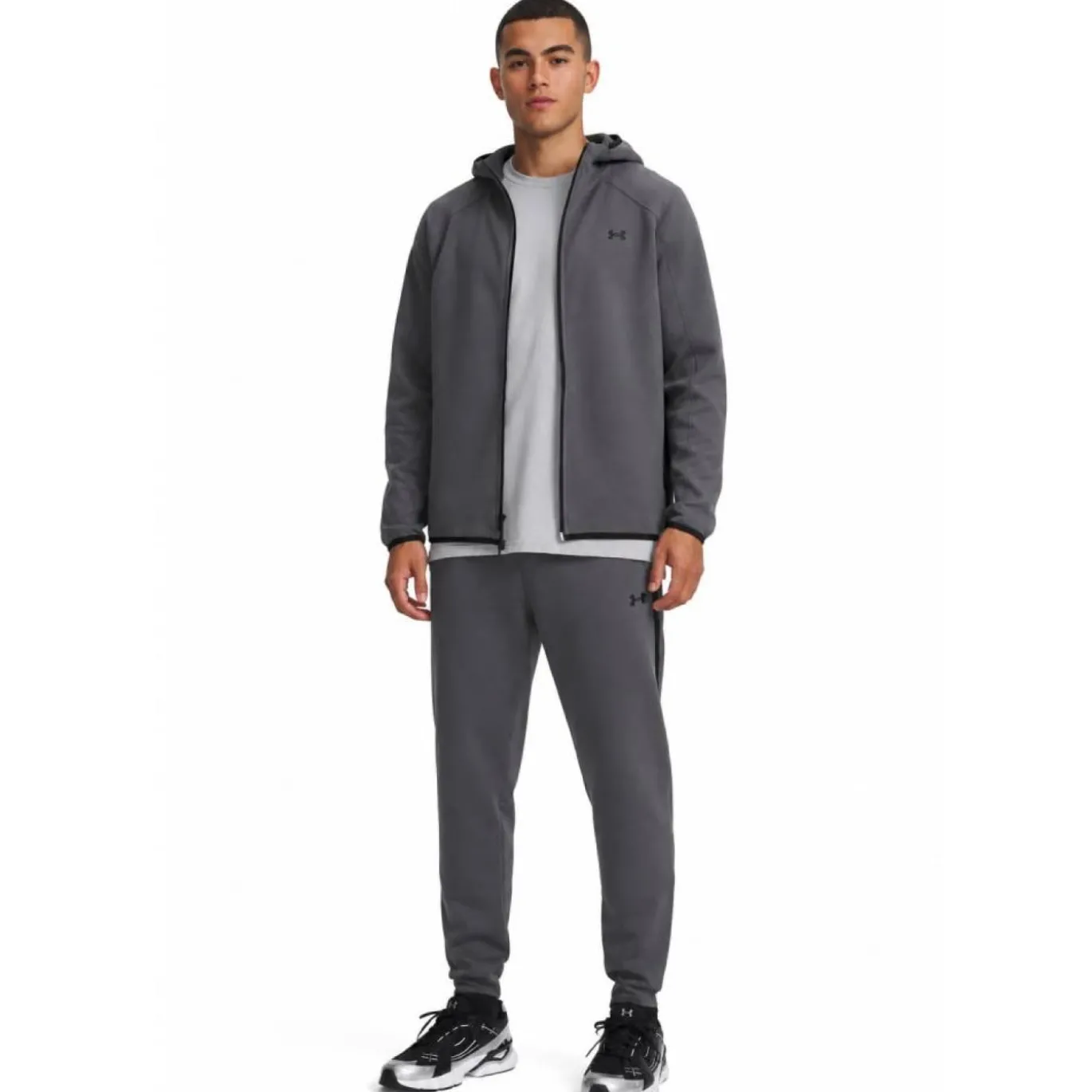 Under Armour Unstoppable Fleece Trainingspak Donkergrijs Zwart