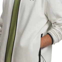 Under Armour Unstoppable Fleece Trainingspak Full-Zip Gebroken Wit Zwart