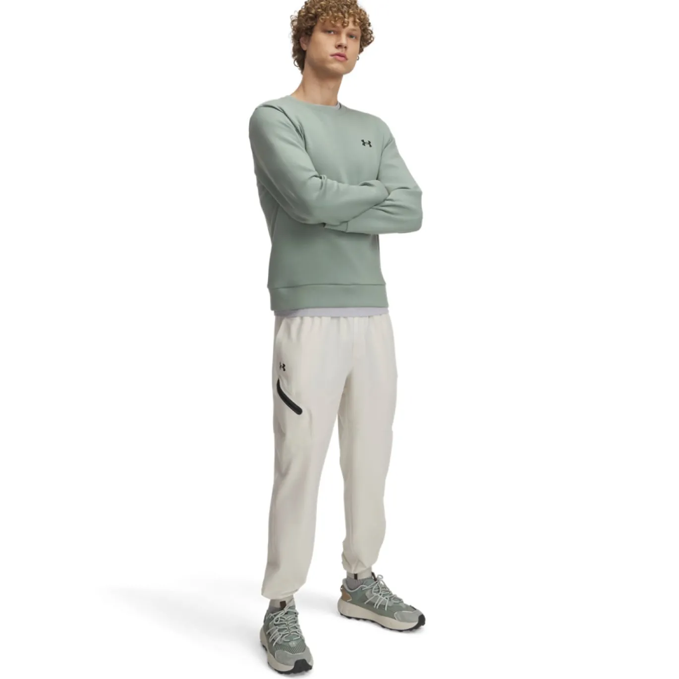 Under Armour Unstoppable Woven Trainingsbroek Wit Zwart