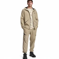 Under Armour Unstoppable Woven Trainingspak Full-Zip Beige Zwart