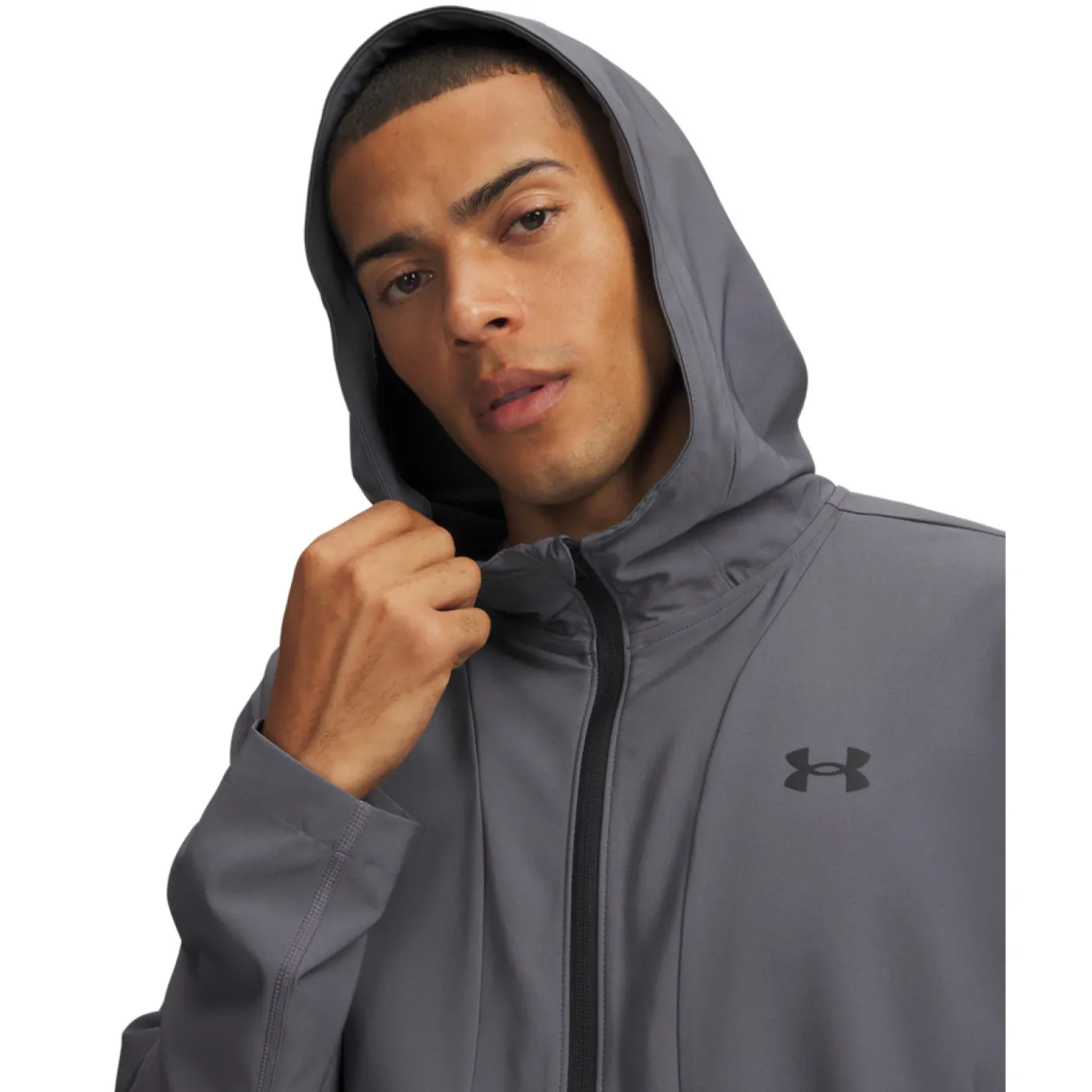 Under Armour Unstoppable Woven Jack Donkergrijs Zwart