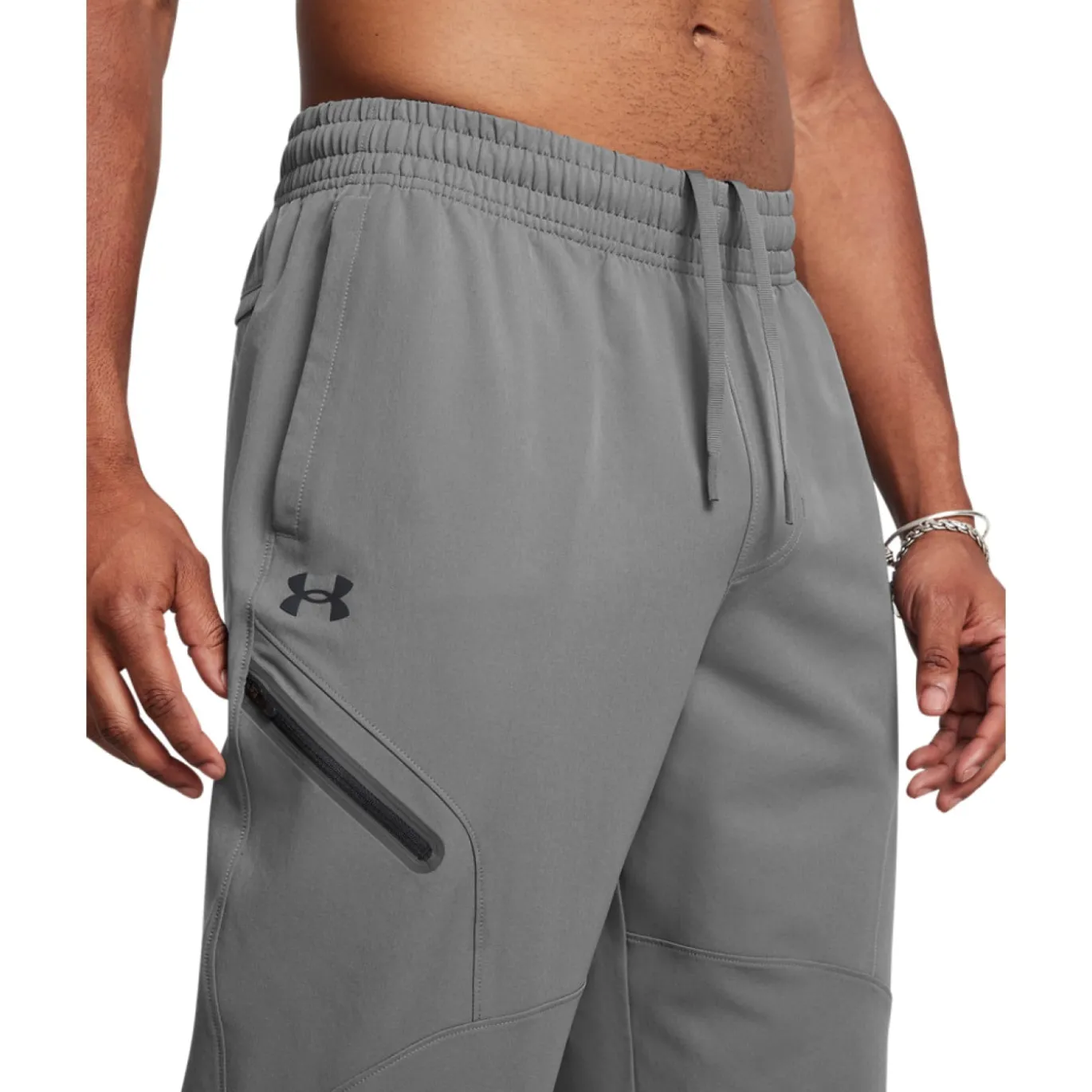Under Armour Unstoppable Woven Trainingsbroek Donkergrijs Zwart