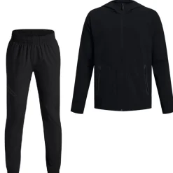 Under Armour Unstoppable Woven Trainingspak Full-Zip Kids Zwart Donkergrijs