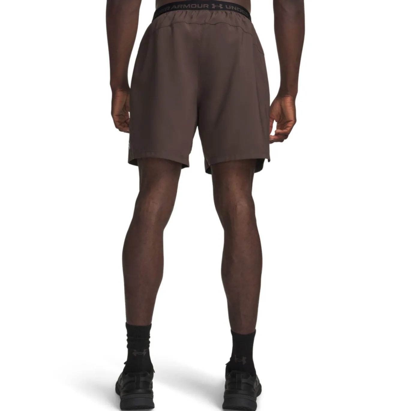 Under Armour Vanish Woven Seamless Trainingsset Donkerbruin Zwart Wit