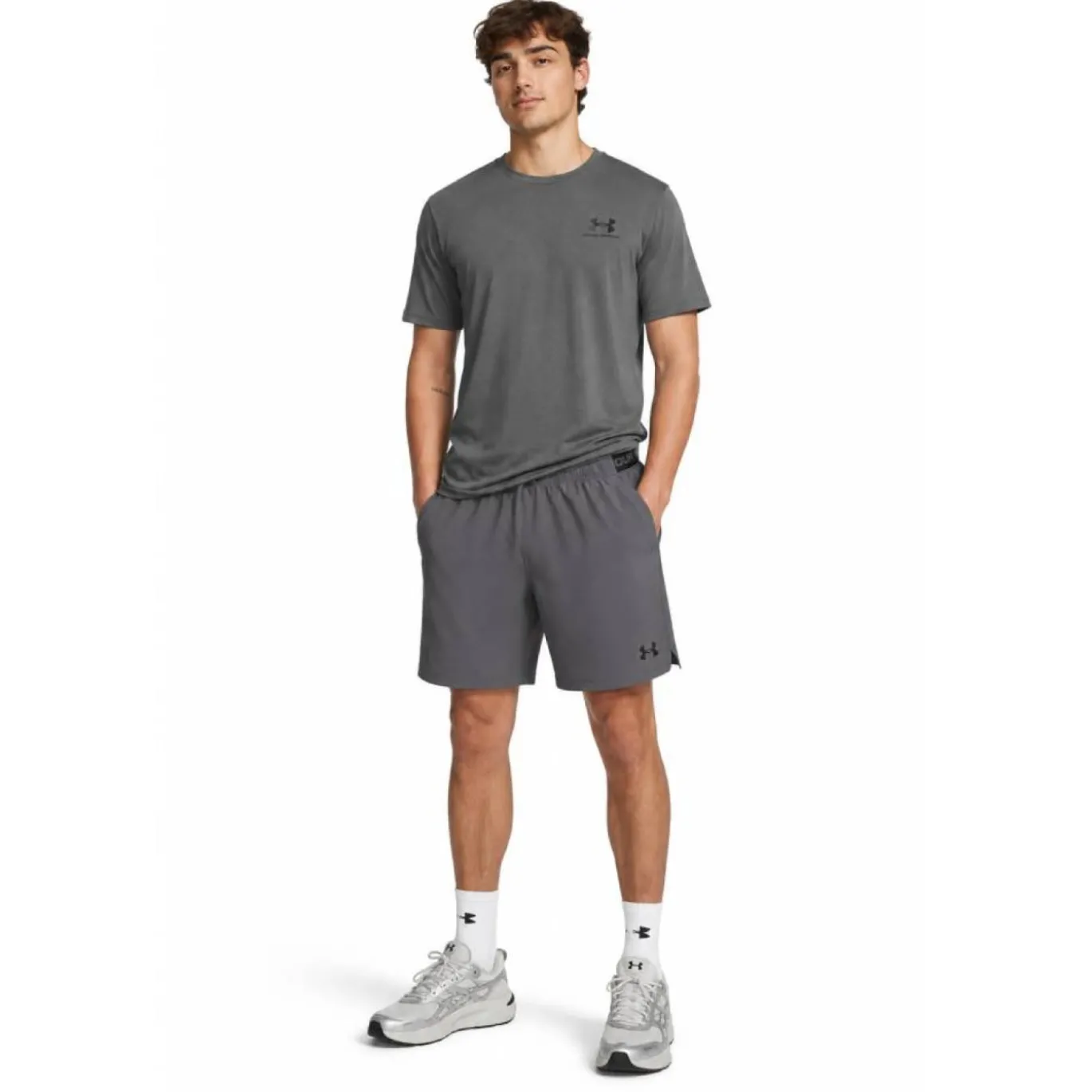 Under Armour Vanish Woven Trainingsset Donkergrijs Zwart