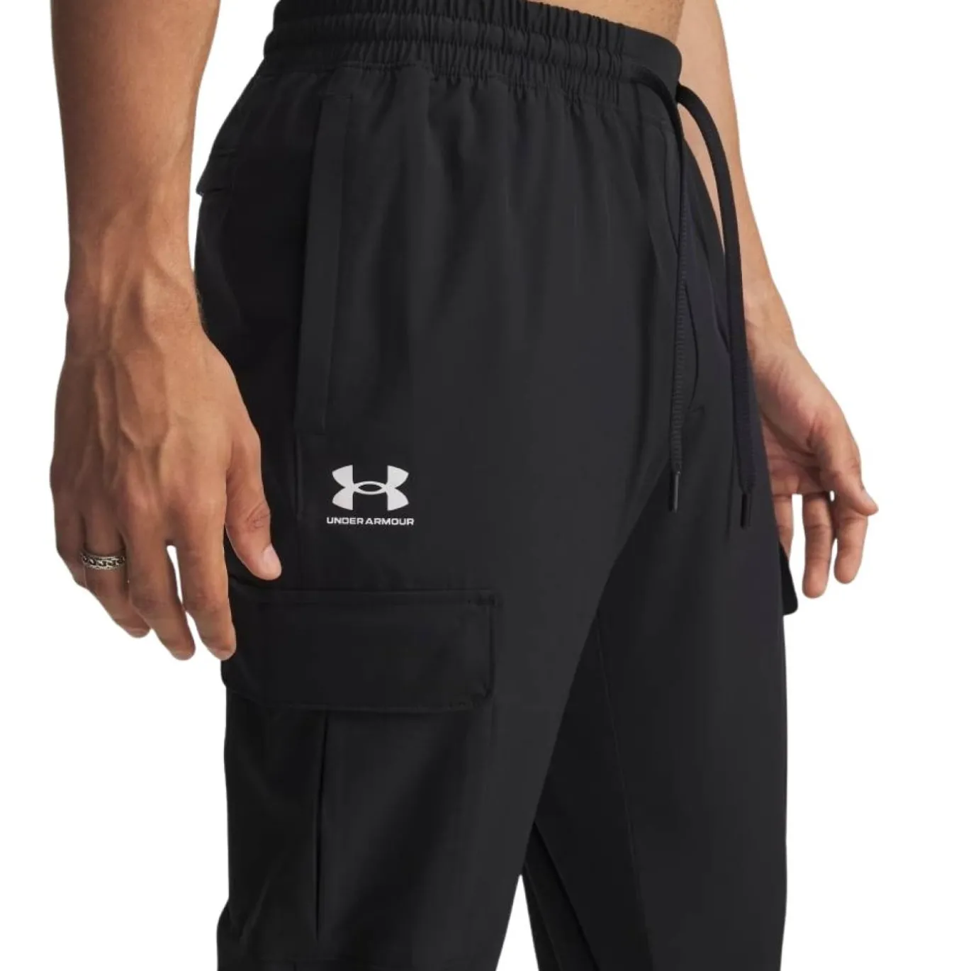 Under Armour Vibe Woven Cargo Broek Zwart Wit